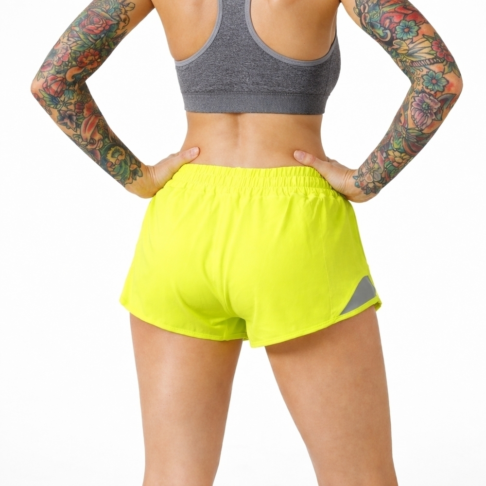 Lululemon Hotty Hot Short II Highlight Yellow Lined sz 12 NEW